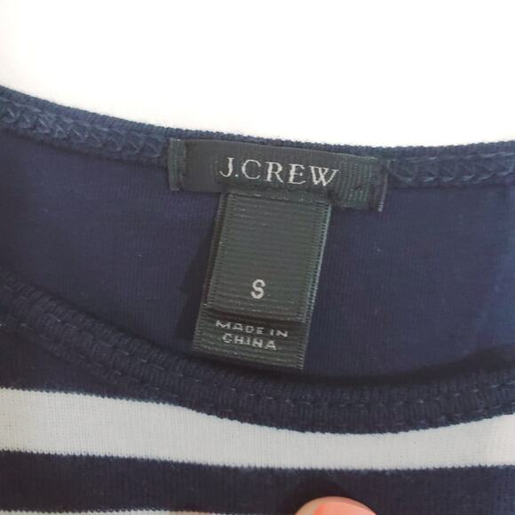J. Crew | Horizontal Striped Fitted Shelf Bra Tank - Picture 4 of 6